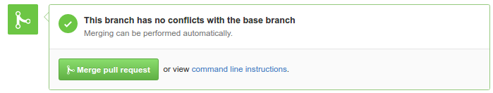 Github PR merge example